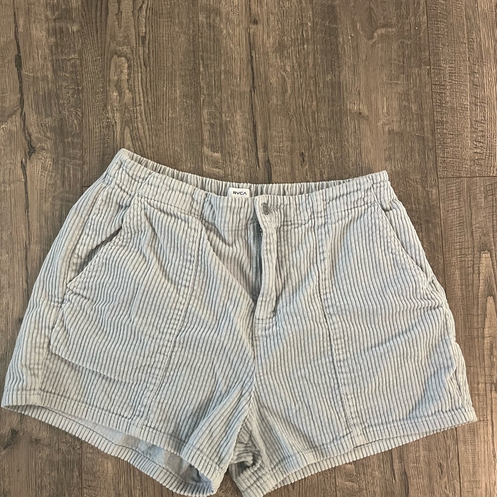 RVCA corduroy light blue shorts